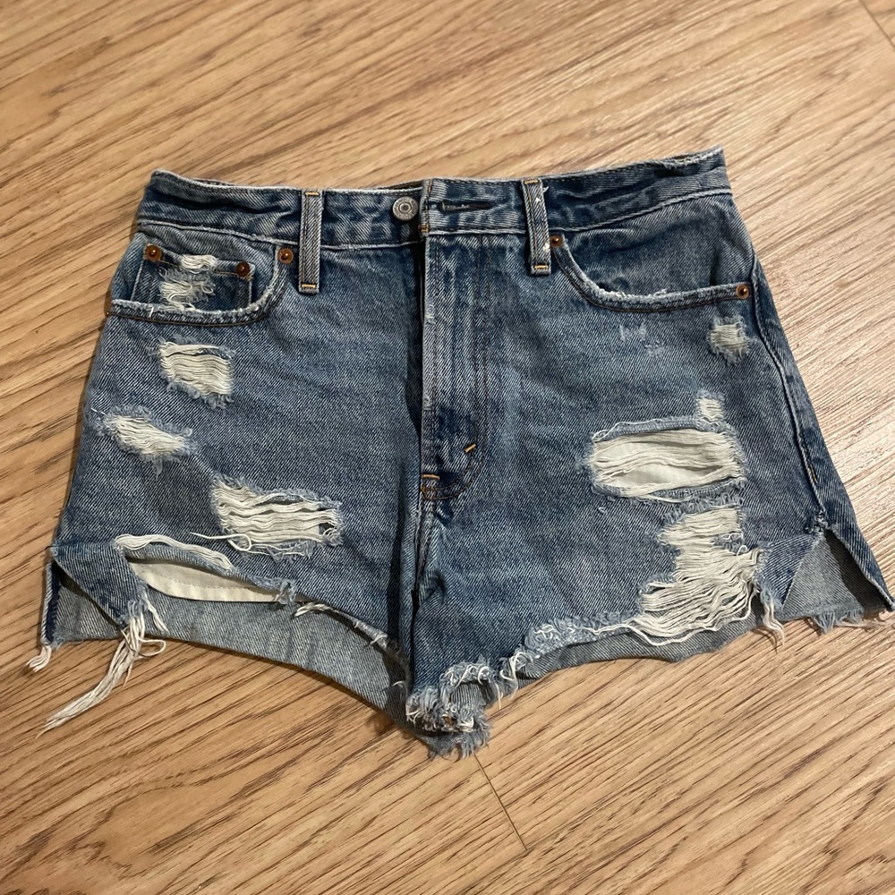 High-rise Jean shorts